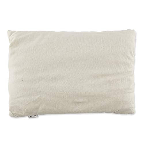 Bucky Large Duo Bed Pillow, Buckwheat Hull Fill on One Side, Millet Hull Fill on the Other, Adjustable Filling