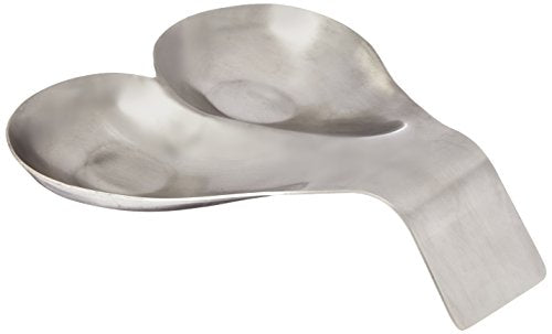 TableCraft Products HB2 Double Spoon Rest, Stainless Steel Brushed