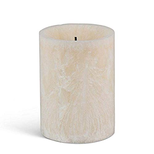 Gerson Everlasting Glow 43867 4" Glow Wick Ice Effect Candle Christmas, 4.1InL x 4.1InW x 4.6InH, White