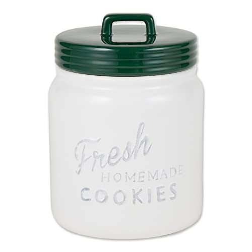 DII Design Kitchen Accessories Collection Ceramics, Cookie Jar, Dark Green