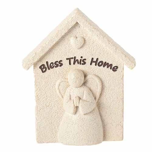 Roman Faith Stones Bless This Home Decorative Sign, 4.5-inch Height, Resin, Tabletop Decoration
