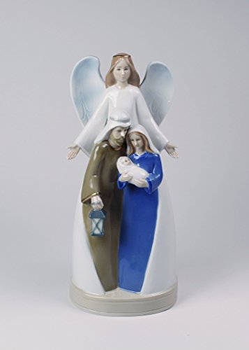 Cosmos Gifts 20938 Angel with Holy Family Musical Figurine
