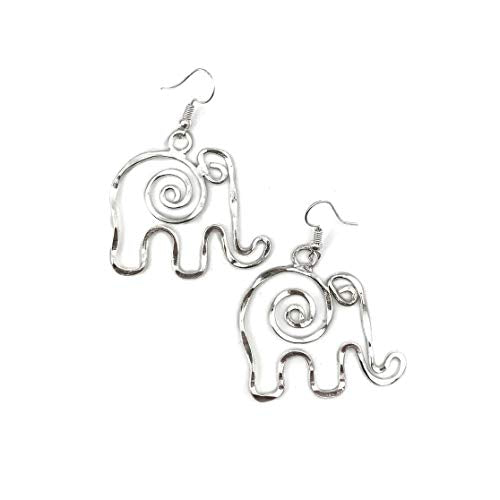 ANJU JEWELRY Silver Plated Collection Earrings - Elephant