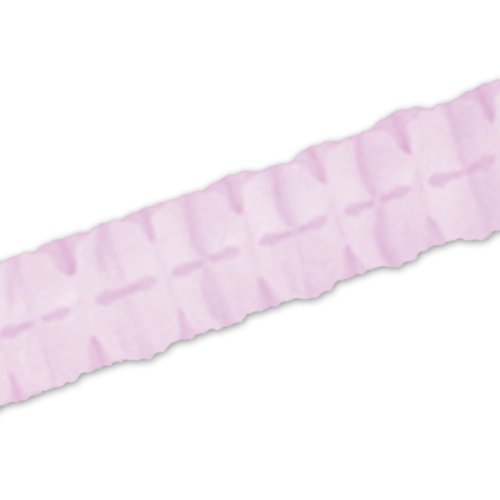 Beistle Tissue Paper Leaf Garland, 4.5" x 12', Pink