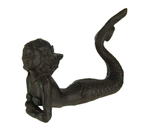 Moby Dick Specialties Cast Iron Dreaming Mermaid Figure ~ Nautical Garden Decor