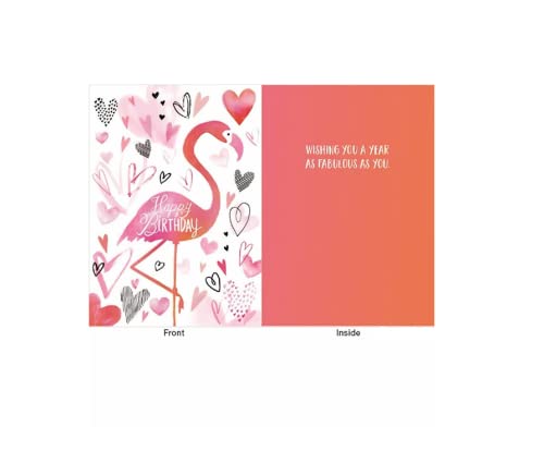 Design Design Flamingo Birthday Birthday Card - Her