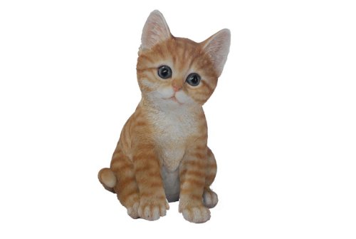 Hi Line Gift Ltd Tabby Cat Figurine, Orange