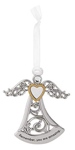 Ganz ER64509 Remember You are Amazing Ornament, 3.06-inch Height, Metal, Silver and Gold