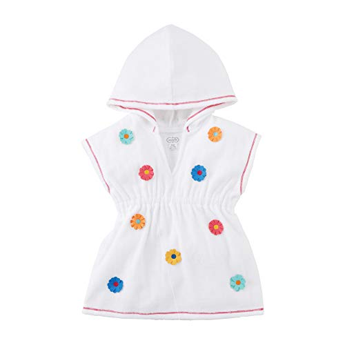 Mud Pie Girls' Terry Cover, 24 Months-3T, Flower