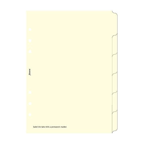 Rediform Filofax A5 6 Blank Index Cream (B341680)