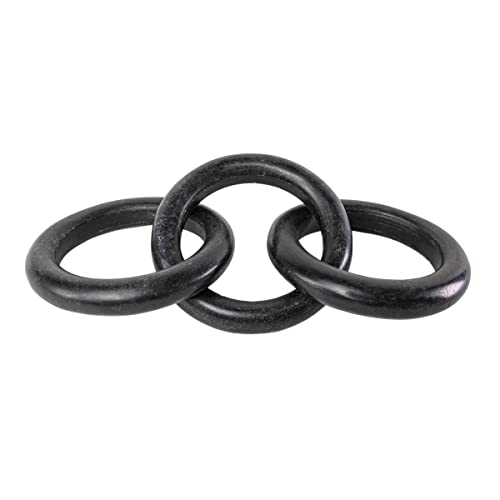 Foreside Home & Garden Three Link Decorative Chain Black Marble