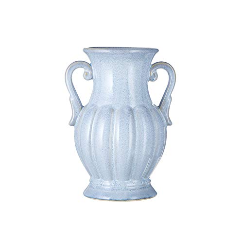 RAZ Imports Graceful Living 11.5" Reactive Glaze Fluted Handled Vase