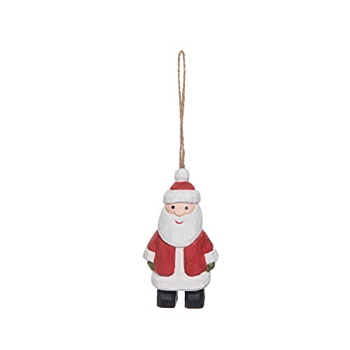 Beachcombers B22923 Vintage Santa Wood Hanging Ornament, 3.94-inch Height