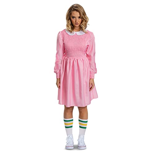 Disguise Eleven Pink Dress, Official Stranger Things Costume Outfit, As Shown, Women&