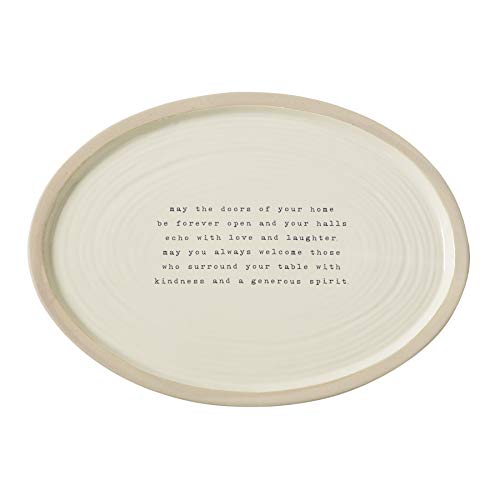 Mud Pie May The Doors Serving Platter, 13" x 17 1/2", Stoneware