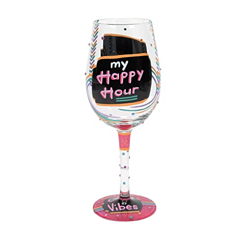 Enesco Lolita Happy Hour Wine Glass, 8.84in H
