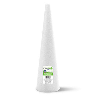 FloraCraft Styrofoam Cone 4 7/8 x 17 7/8 in. White