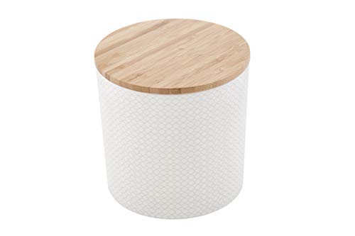 Tablecraft 700015 Canister with Lid 56 oz, 5.75 x 5.75 x 6, Melamine & Bamboo