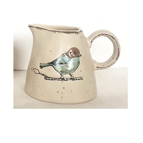 Blue Sky Clayworks 71423 Bird Reactive Pot, Cream