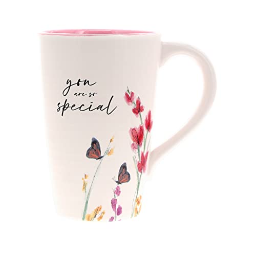 Pavilion - Someone Special - 17-ounce Coffee Cup, Floral Pattern Mug, Mothers Day Gift Idea, Birthday Gift For Friend, 1 Count, Cream, 5.25 x 5.25-Inches