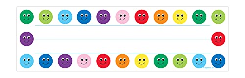 Hygloss Products Smiley Face Kids Name Plates for Desks Cubbies Lockers ‚Äì 9.5 x 2-7/8 Inch, 36 Pack