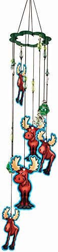 Spoontiques 11917 Moose Wind Chime, Green & Brown