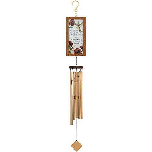 Carson Home 66619 Memories Framed Sentiment Chime, 36-inch Length, Wood and Aluminum