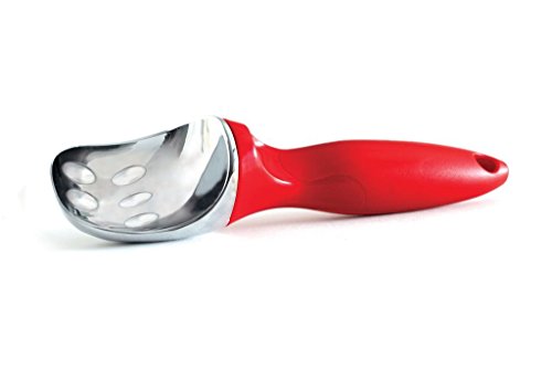 Norpro Ultimate Ice Cream Scoop with Scallops, Red