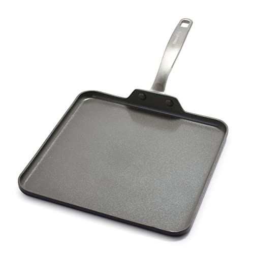 Cookware Company GreenPan Chatham 11" Ceramic Non-Stick Square Griddle, Grey - CC000124-001