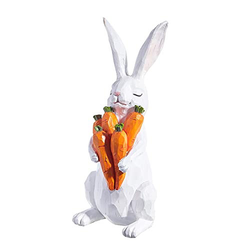 RAZ Imports Bunny Holding Carrot Bundle, 11.5 inches