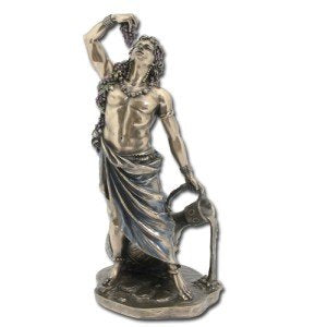 Pacific Trading Giftware Dionysus (Bucchus) Greek Roman God of Wine Statue Real Bronze Powder Cast Statue, 11-inch