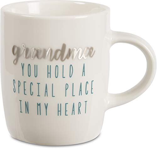 Pavilion - Grandma You Hold A Special Place In My Heart - Silver & Teal - 5 oz Mini Espresso Coffee Mug