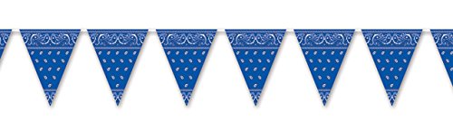Beistle Bandana Pennant Banner, 11" x 12&