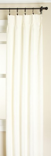 Belle Maison Style Master Gabrielle Pinch Pleated Foam Back Patio Panel, Oyster, 96 by 84-Inch
