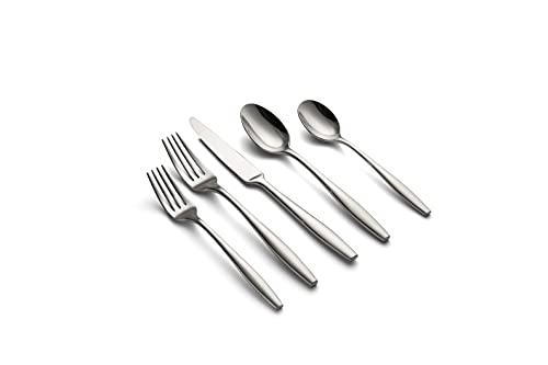 CAMBRIDGE Silversmiths Katerina Mirror 20-Piece Flatware Set, Service for 4, Silver