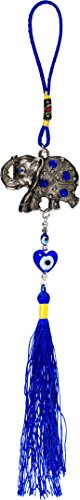 Kheops International Hanging Glass Evil Eye Talisman - Lucky Elephant
