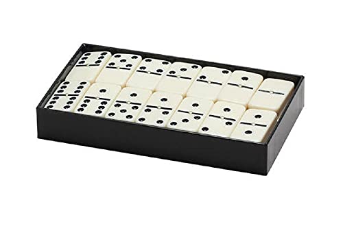 CHH 2311S Double 6 Ivory Jumbo with Spinners in Black Box, 8.25-inch Length