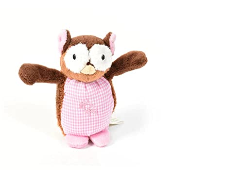 CocoTherapy Oscar Newman Owl Woodland Baby Pipsqueak Toy, 7-inch Length, Pink