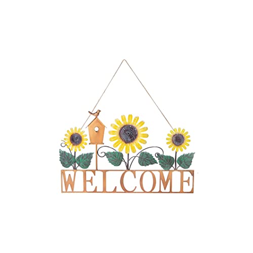 Ganz CG177437 Welcome Sunflowers with Birdhouse Wall Decor, 22-inch Width