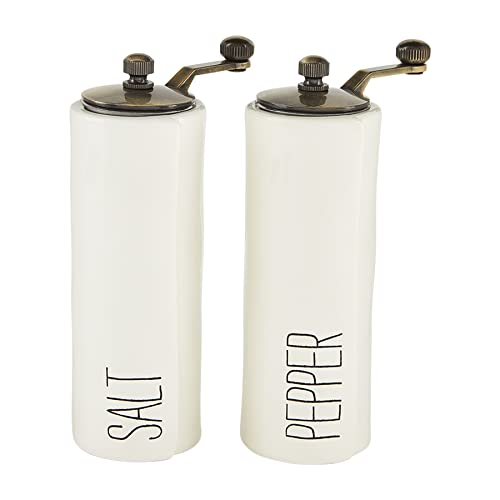 Mud Pie Farmstead Salt And Pepper Set, 2 1/2-inch Diameter