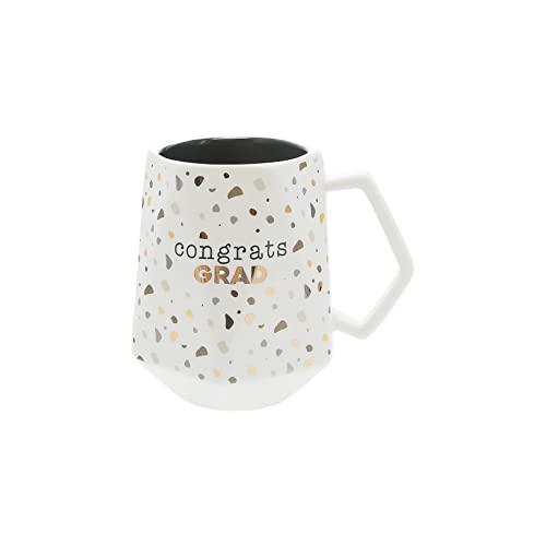 Pavilion - Congrats Grad - 17-ounce Geometric Cup, Confetti Cup, Grad Gifts, Gifts For Graduates, 1 Count, White