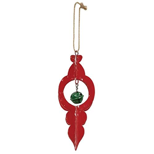 CWI Gifts Christmas Red Metal Jingle Bell Ornament Holiday Tree Decoration, Home Collection
