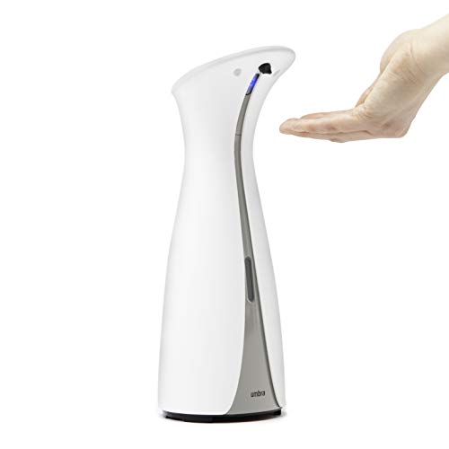 Umbra Otto 8.5oz (255ml) Automatic Hand Soap Dispenser for Kitchen or Bathroom, White, 8.5 Oz