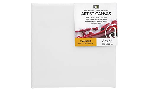 PA Distribution Art Advantage 6-Inch by 6-Inch Artist Canvas