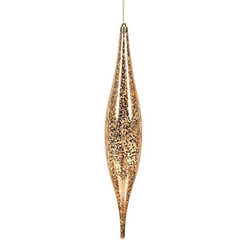 Vickerman 479216-13" Rose Gold Mercury Finish Rain Drop Christmas Tree Ornament (2 pack) (N176658)