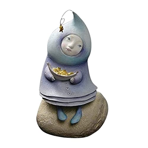 Unicorn Studio 6.25 Inch Make That Wish Falling Star Statue Figurine, Pastel Color