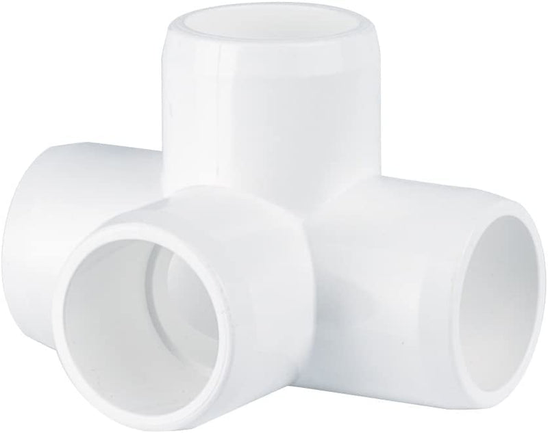Snapclamp PVC- 4 way L/T - ¬¨Œ©" (Furniture Grade White)