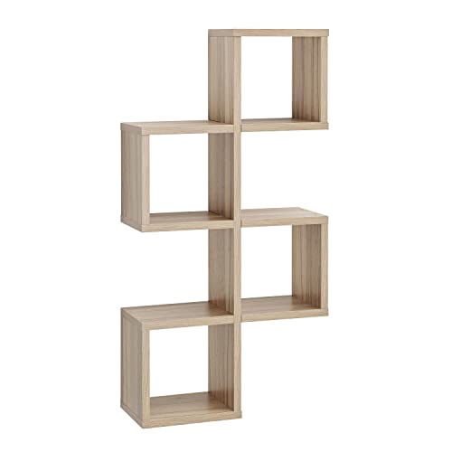 Danya B. Cubby Chessboard Wall Shelf - Horizontal or Vertical (Chestnut)