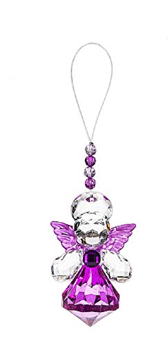 Ganz Crystal Expressions 4 Inches Purple Angel Sentiment Acrylic Hanging Ornament Courage