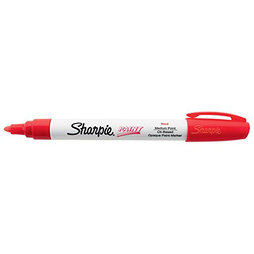 Pens Sharpie Oil-Based Paint Marker, Medium Point, Single, Red (SAN35550)